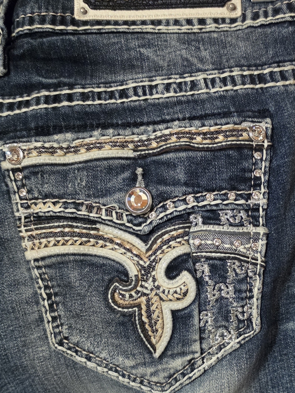 Rock Revival Cambria Easy Ankle Skinny Jeans with Embroidery